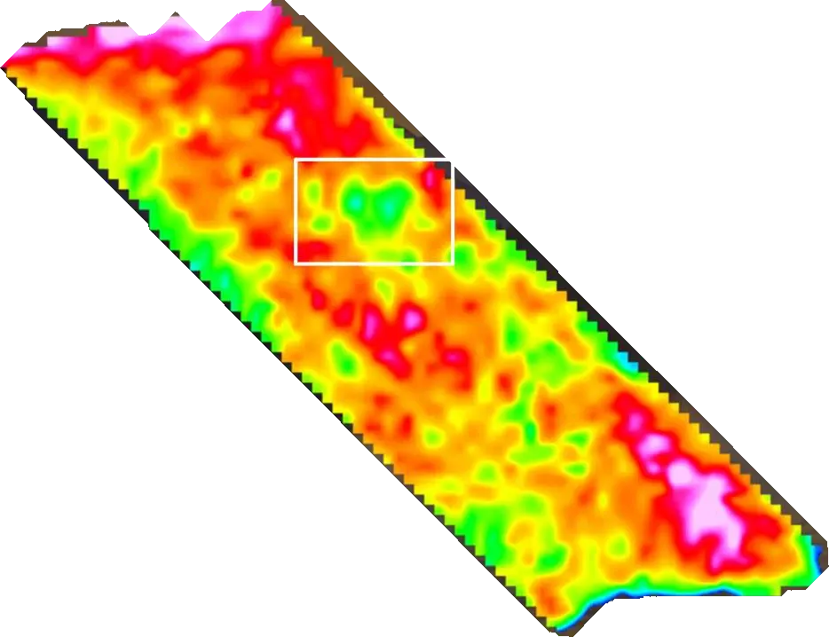 Índice NDVI sobre la parcela